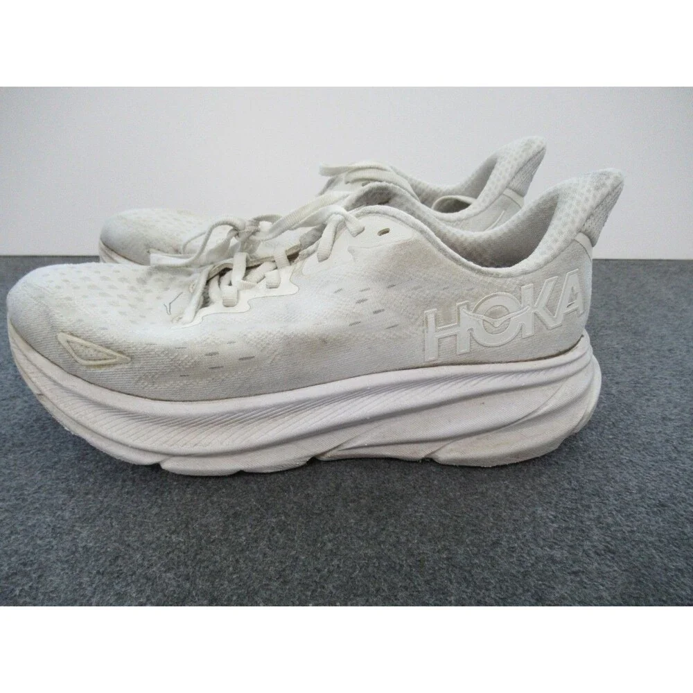Hoka One One Clifton 9 Womens Size 9 B US White Running Shoes FAIR